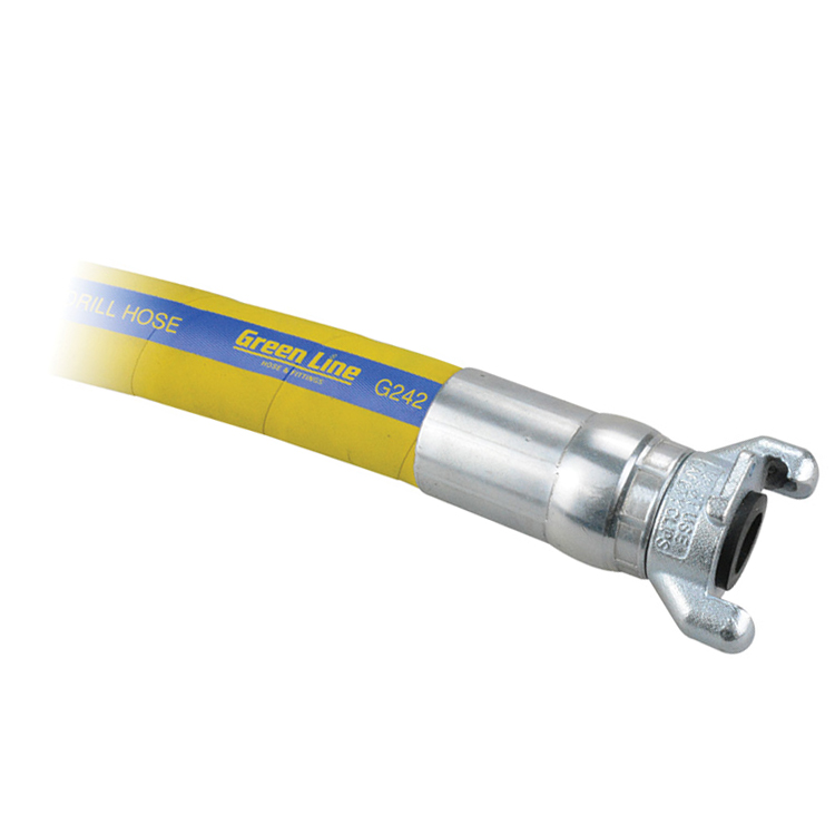 Green Line Rock Drill Hose Assembly C/W Universal Fittings Green Line