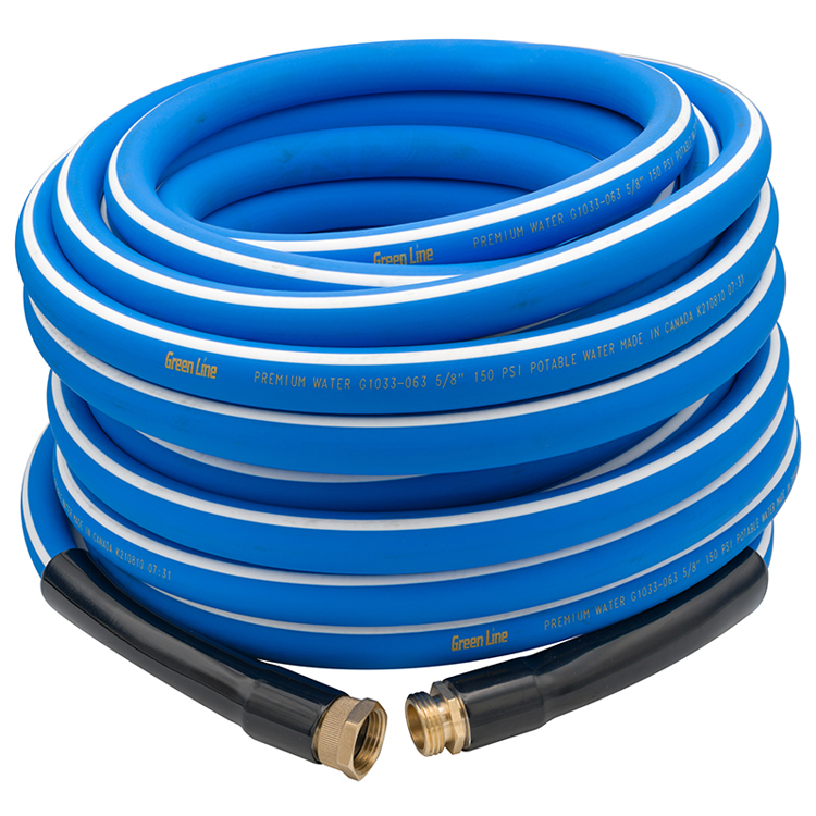 Green Line 5/8" x 75 ft premium water hose assembly Green Line Hose