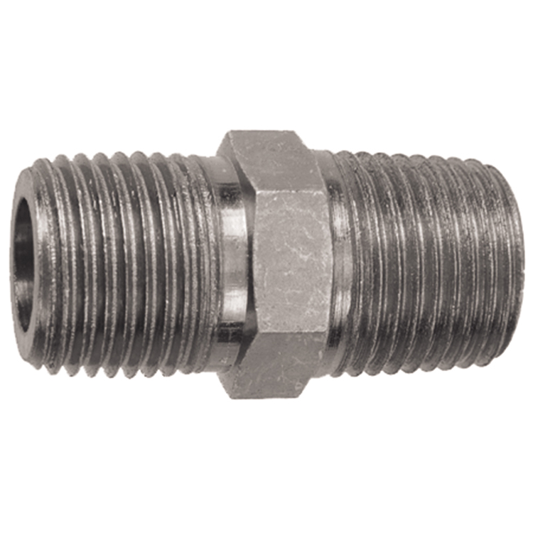 Brass Pipe Nipple 3/8" Male NPT X 1/4" Male NPT – B-5404-06-04 Fitting